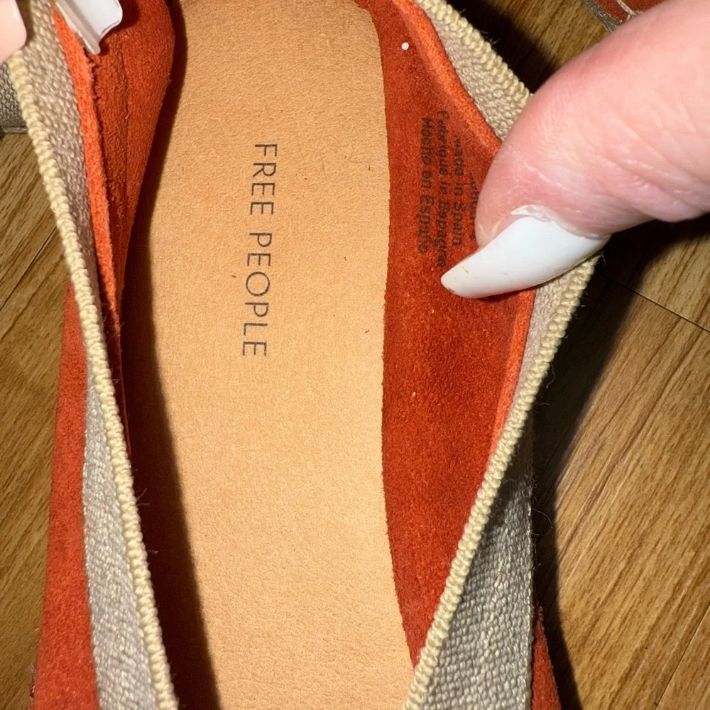 Brand New With Tags Free People Juniper Lace Up Espadrilles Size 39 Rust Orange